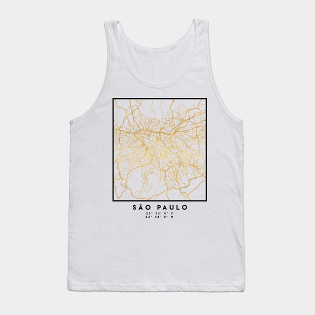 SAO PAULO CITY STREET MAP ART Tank Top by deificusArt